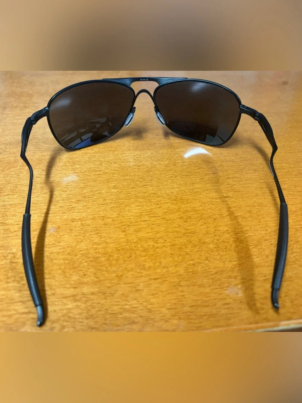 Men's Black Oakley Crosshair Sunglasses with Polarized Lenses